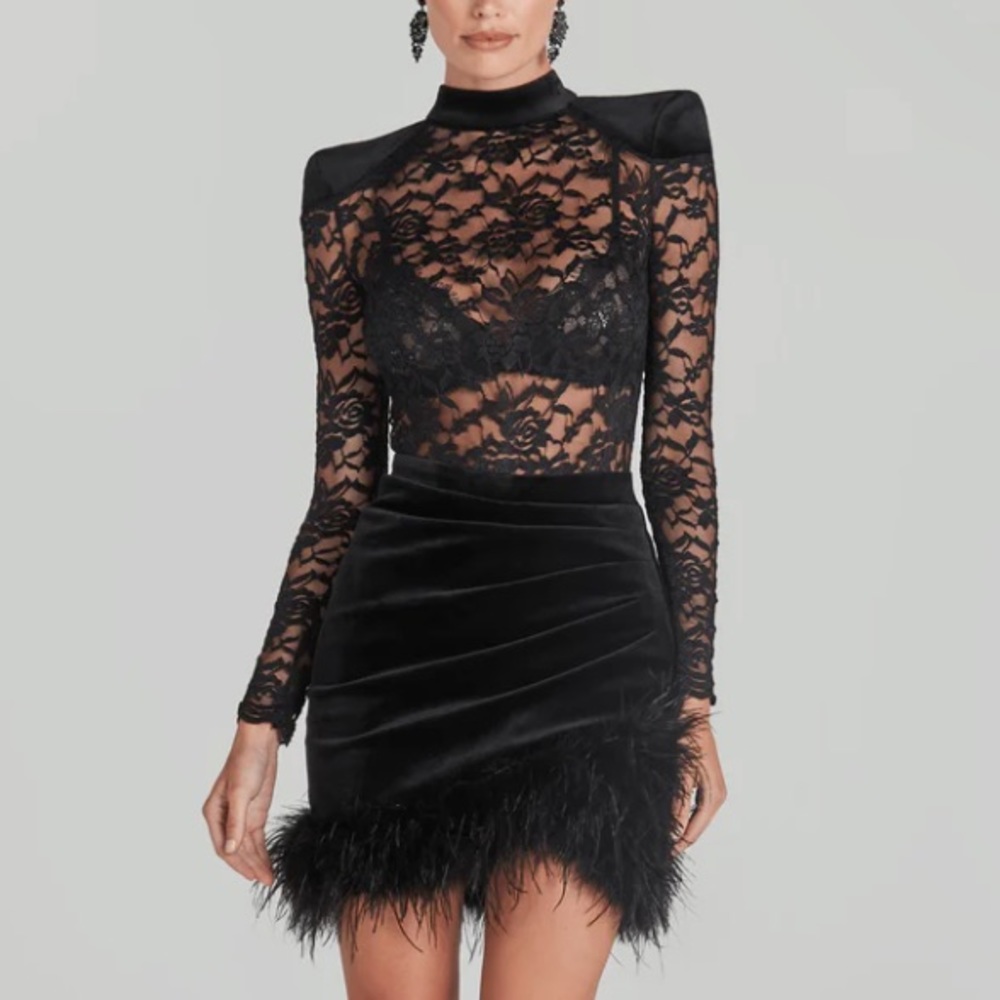 Nadine Merabi Freya Black Dress